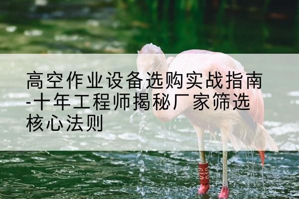 吐鲁番剪叉式升降机厂家-高空作业设备选购实战指南-十年工程师揭秘厂家筛选核心法则